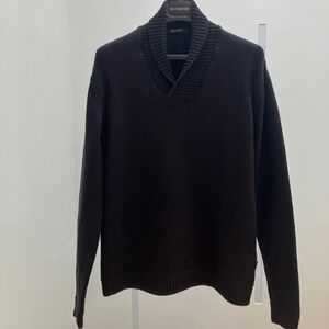 Tiger of Sweden Black Sweater with Shawl Collar - Size M